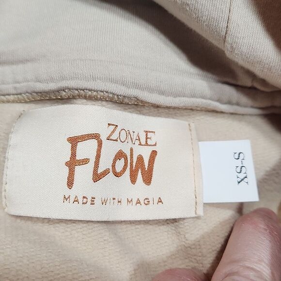 FLOW Taupe Cropped "I LOVE ME NO MATTER WHAT" Rainbow Hoodie - Picture 7 of 7